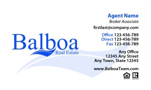 Balboa Real Estate Business Card (no pic)